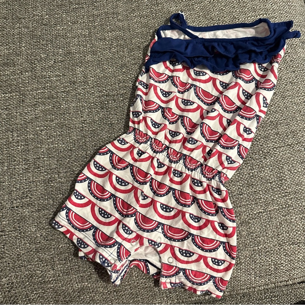 the kickee pants patriotic baby romper